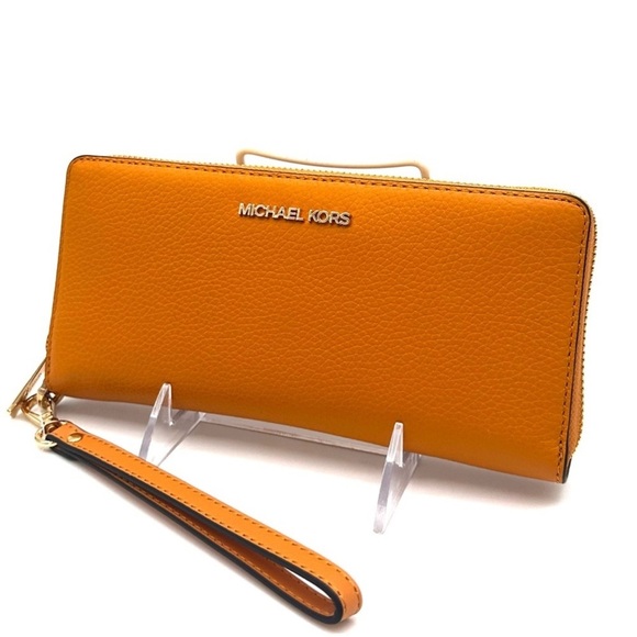 Michael Kors Large Continental Wallet Wristlet Cider - Picture 1 of 8